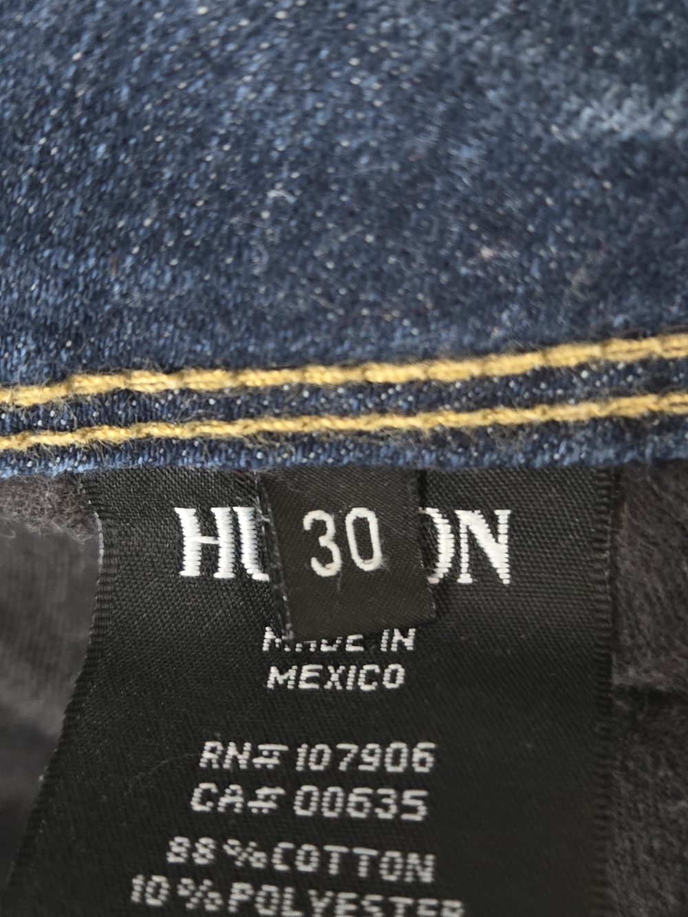 Hudson Navy Blue Collin Flap Skinny Jeans 30 Waist (7657) - Picture 7 of 9
